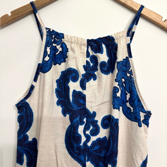 Italian LUNGO L’ARNO Baroque Dress Linen Cotton Blend, Size Small - Picture 7 of 7